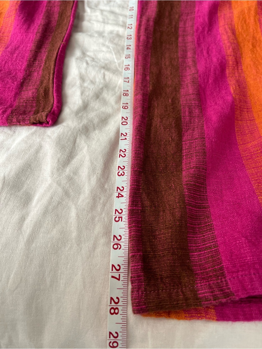 Urban Outfitters• Pink & Orange Low Rise Wide leg Martina Linen Trouser• Sz 0 - Picture 9 of 12